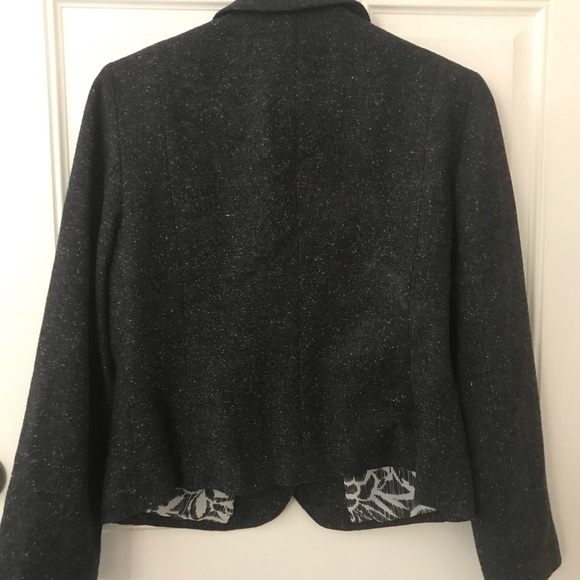 Sigrid Olsen Black Lined 2 Button Jacket Size 10 - Picture 3 of 10